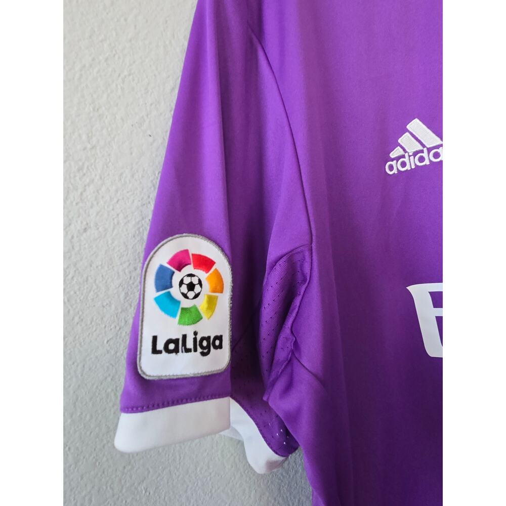 Adidas Real Madrid 2016 Purple Away Jersey XL ClimaCool La Liga Soccer Retro - Picture 3 of 11